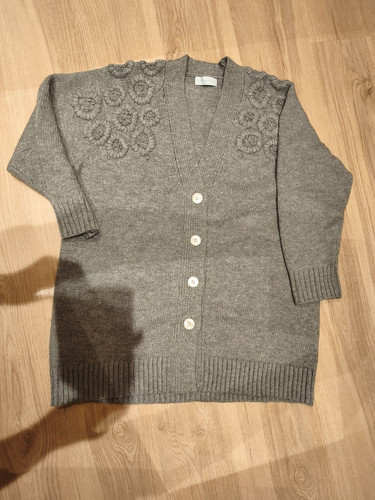 Damen jacke graue wolle - jacke, gr.46